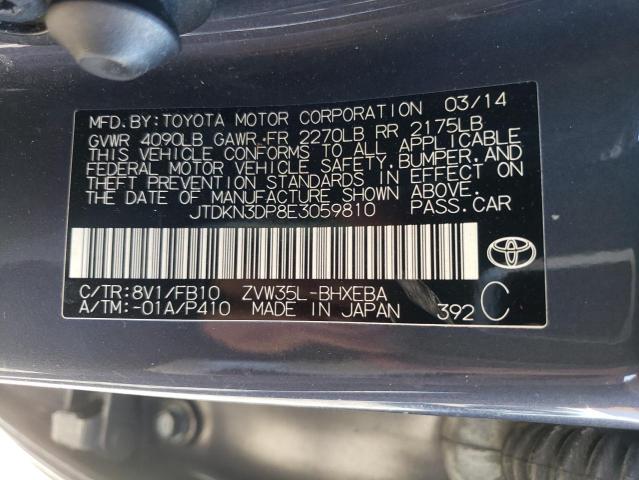 Photo 12 VIN: JTDKN3DP8E3059810 - TOYOTA PRIUS PLUG 