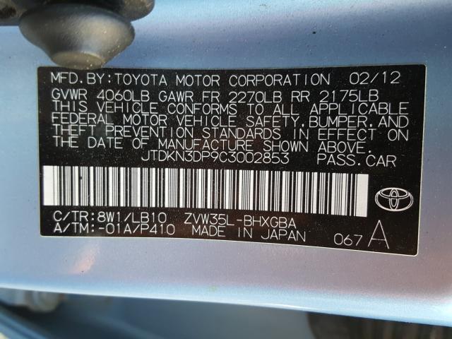 Photo 9 VIN: JTDKN3DP9C3002853 - TOYOTA PRIUS 