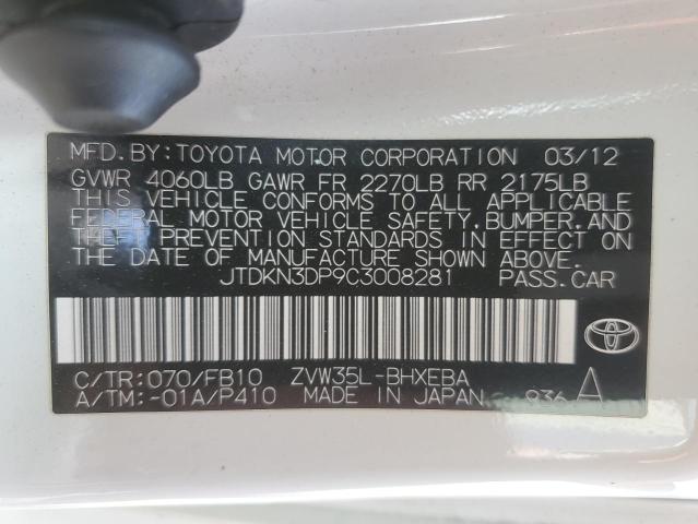 Photo 11 VIN: JTDKN3DP9C3008281 - TOYOTA PRIUS PLUG 