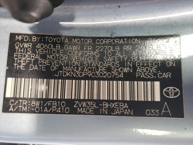 Photo 12 VIN: JTDKN3DP9C3020754 - TOYOTA PRIUS 