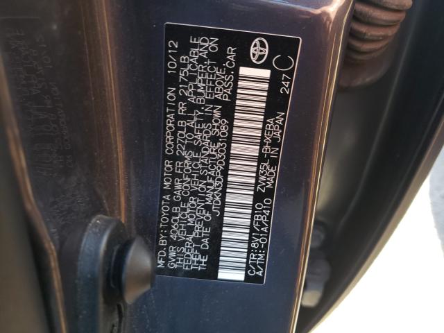 Photo 9 VIN: JTDKN3DP9D3031089 - TOYOTA PRIUS PLUG 