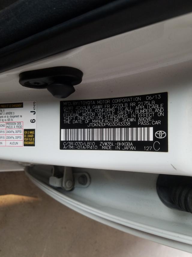 Photo 9 VIN: JTDKN3DP9D3043338 - TOYOTA PRIUS PLUG 