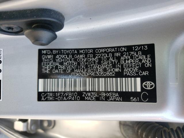 Photo 9 VIN: JTDKN3DP9E3052882 - TOYOTA PRIUS PLUG 