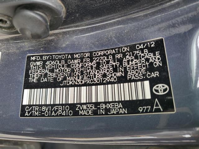 Photo 11 VIN: JTDKN3DPXC3012940 - TOYOTA PRIUS PLUG 