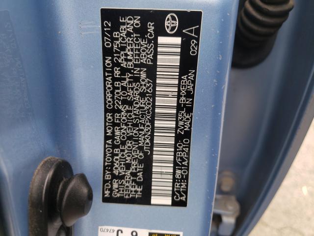 Photo 9 VIN: JTDKN3DPXC3021637 - TOYOTA PRIUS PLUG 