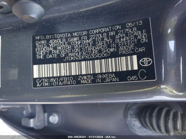 Photo 8 VIN: JTDKN3DPXD3042067 - TOYOTA PRIUS PLUG-IN 