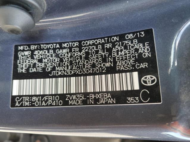 Photo 11 VIN: JTDKN3DPXD3047012 - TOYOTA PRIUS PLUG 