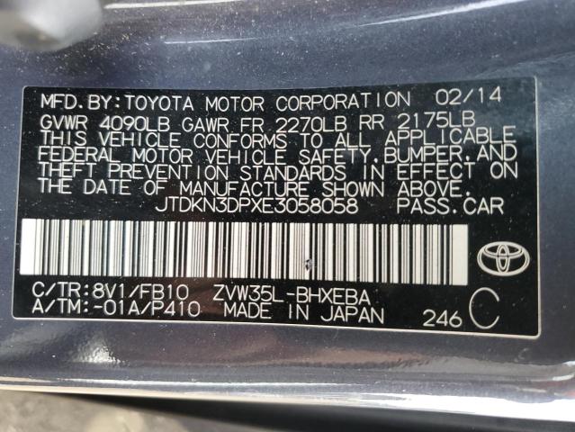 Photo 11 VIN: JTDKN3DPXE3058058 - TOYOTA PRIUS PLUG 