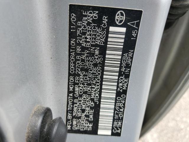 Photo 11 VIN: JTDKN3DU0A0091751 - TOYOTA PRIUS 