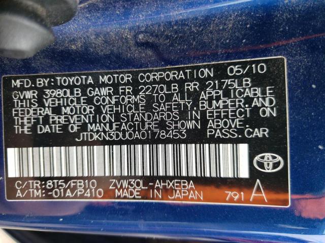 Photo 11 VIN: JTDKN3DU0A0178453 - TOYOTA PRIUS 