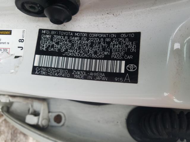 Photo 9 VIN: JTDKN3DU0A0186049 - TOYOTA PRIUS 