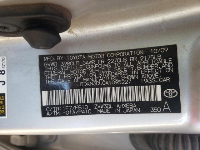 Photo 9 VIN: JTDKN3DU0A1095227 - TOYOTA PRIUS 