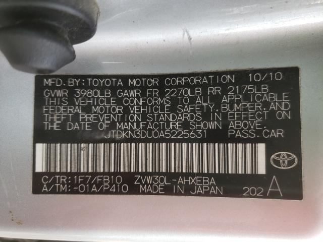 Photo 9 VIN: JTDKN3DU0A5225631 - TOYOTA PRIUS 