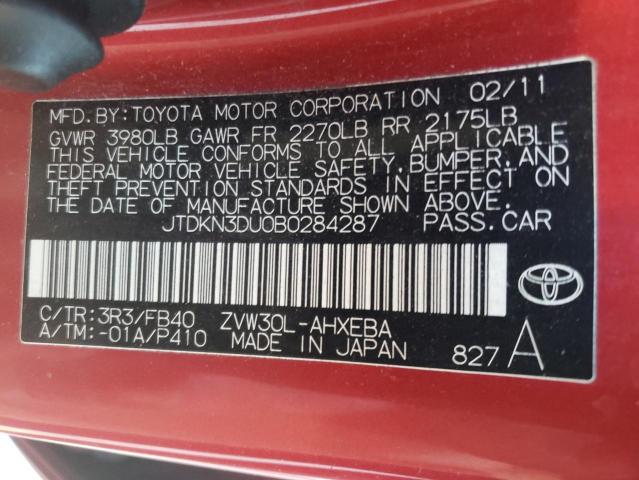 Photo 11 VIN: JTDKN3DU0B0284287 - TOYOTA PRIUS 