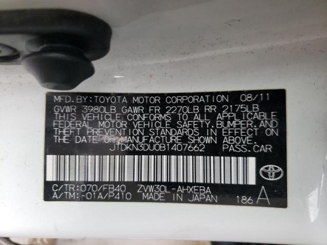 Photo 9 VIN: JTDKN3DU0B1407662 - TOYOTA PRIUS 