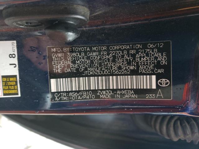 Photo 11 VIN: JTDKN3DU0C1562262 - TOYOTA PRIUS 