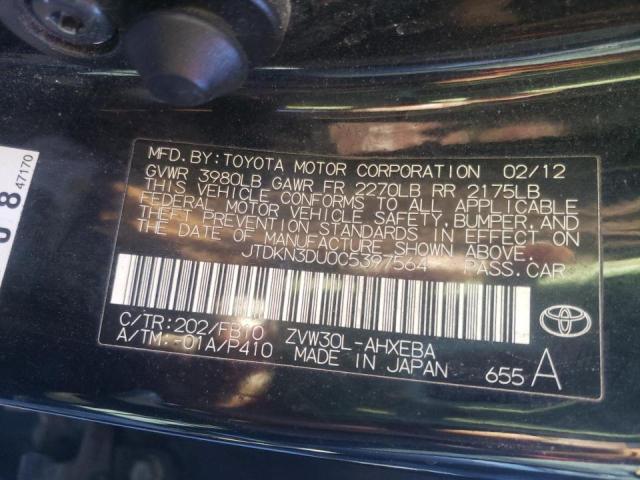 Photo 9 VIN: JTDKN3DU0C5397564 - TOYOTA PRIUS 