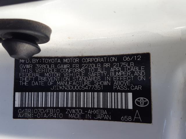 Photo 9 VIN: JTDKN3DU0C5477351 - TOYOTA PRIUS 