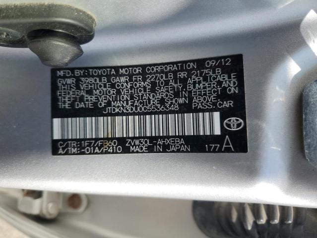 Photo 12 VIN: JTDKN3DU0C5536348 - TOYOTA PRIUS 