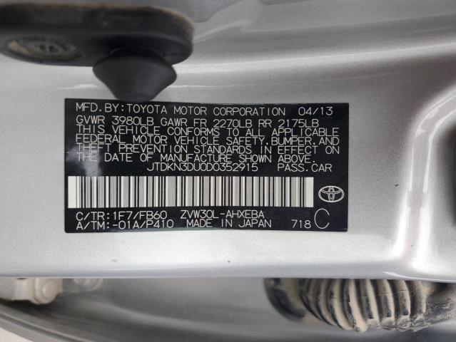 Photo 11 VIN: JTDKN3DU0D0352915 - TOYOTA PRIUS 