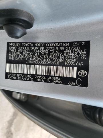 Photo 9 VIN: JTDKN3DU0D0353868 - TOYOTA PRIUS 