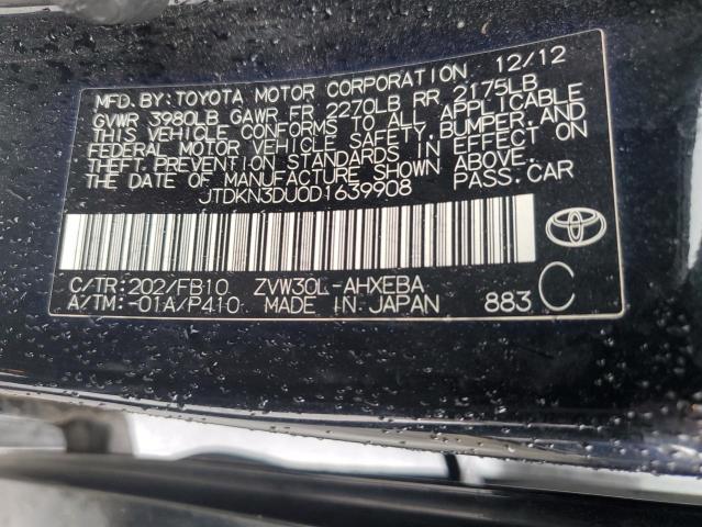 Photo 11 VIN: JTDKN3DU0D1639908 - TOYOTA PRIUS 