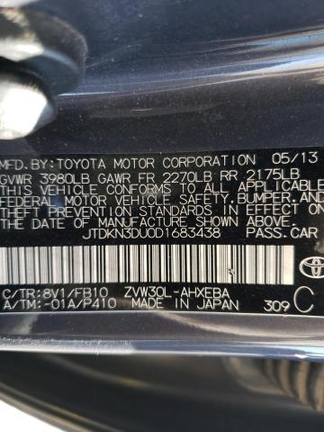 Photo 9 VIN: JTDKN3DU0D1683438 - TOYOTA PRIUS 