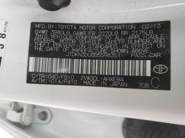 Photo 9 VIN: JTDKN3DU0D5598351 - TOYOTA PRIUS 