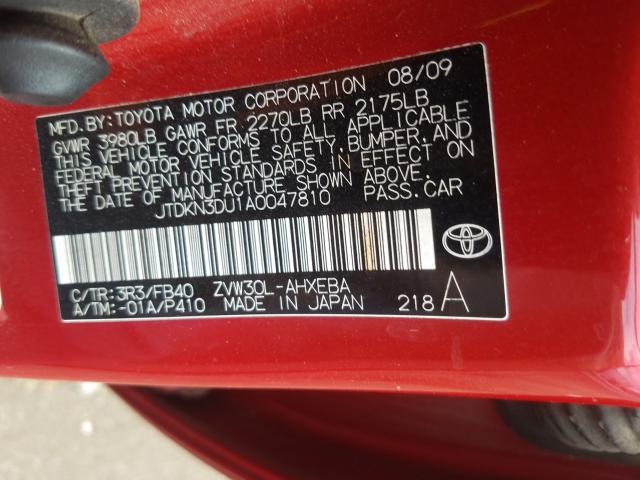 Photo 9 VIN: JTDKN3DU1A0047810 - TOYOTA PRIUS 