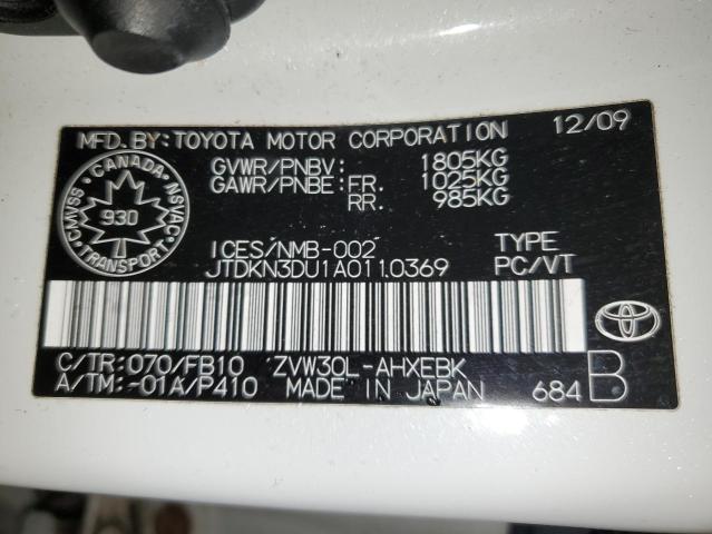 Photo 12 VIN: JTDKN3DU1A0110369 - TOYOTA PRIUS 