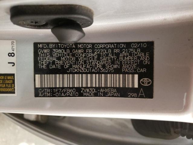 Photo 11 VIN: JTDKN3DU1A0136275 - TOYOTA PRIUS 