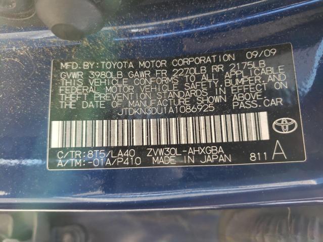 Photo 11 VIN: JTDKN3DU1A1086925 - TOYOTA PRIUS 