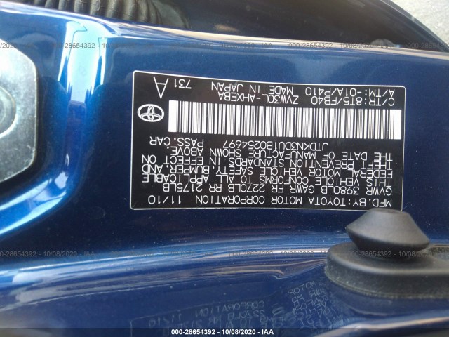 Photo 8 VIN: JTDKN3DU1B0254697 - TOYOTA PRIUS 