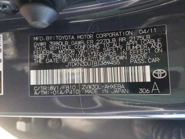 Photo 9 VIN: JTDKN3DU1B1369455 - TOYOTA PRIUS 