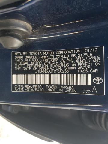 Photo 11 VIN: JTDKN3DU1C1502331 - TOYOTA PRIUS 