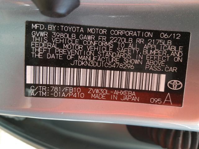 Photo 9 VIN: JTDKN3DU1C5478296 - TOYOTA PRIUS 