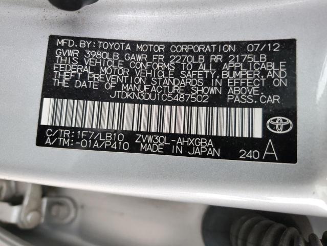 Photo 12 VIN: JTDKN3DU1C5487502 - TOYOTA PRIUS 