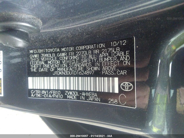 Photo 8 VIN: JTDKN3DU1D1624897 - TOYOTA PRIUS 