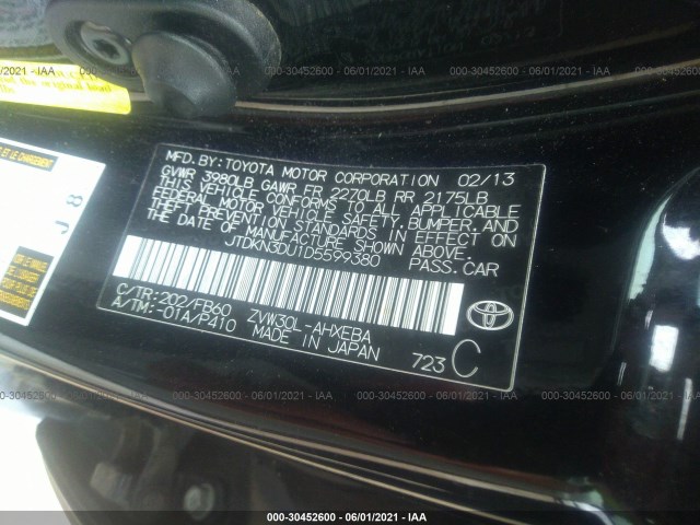 Photo 8 VIN: JTDKN3DU1D5599380 - TOYOTA PRIUS 