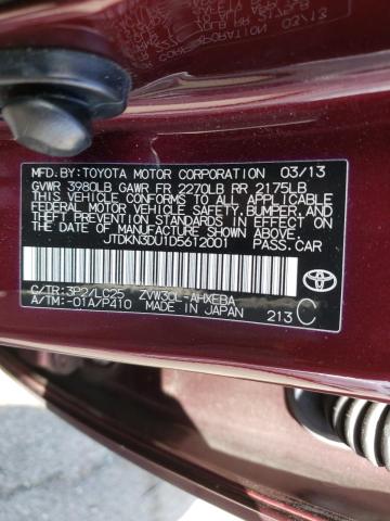 Photo 9 VIN: JTDKN3DU1D5612001 - TOYOTA PRIUS 