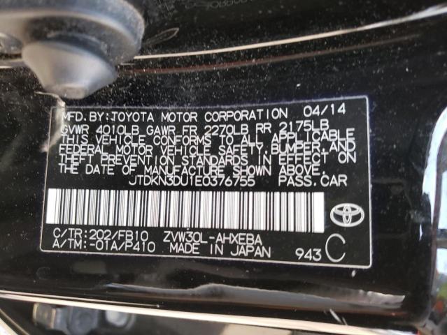 Photo 12 VIN: JTDKN3DU1E0376755 - TOYOTA PRIUS 