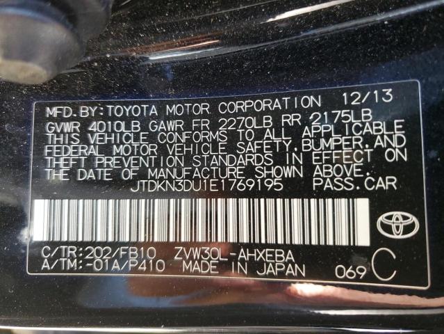 Photo 11 VIN: JTDKN3DU1E1769195 - TOYOTA PRIUS 