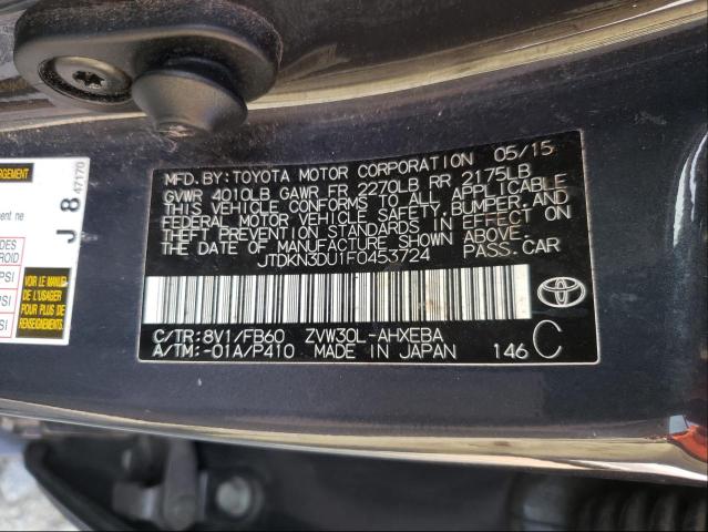 Photo 9 VIN: JTDKN3DU1F0453724 - TOYOTA PRIUS 