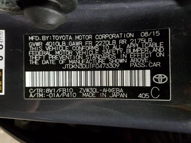 Photo 12 VIN: JTDKN3DU1F0473309 - TOYOTA PRIUS 