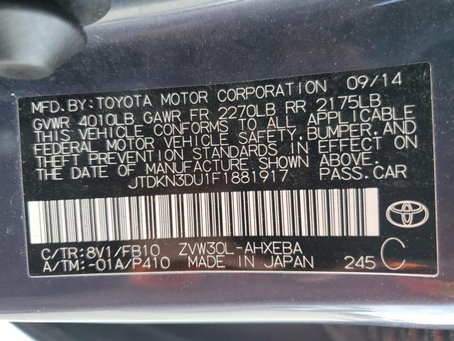 Photo 11 VIN: JTDKN3DU1F1881917 - TOYOTA PRIUS 