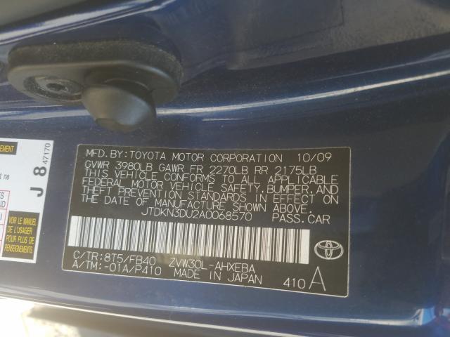 Photo 9 VIN: JTDKN3DU2A0068570 - TOYOTA PRIUS 