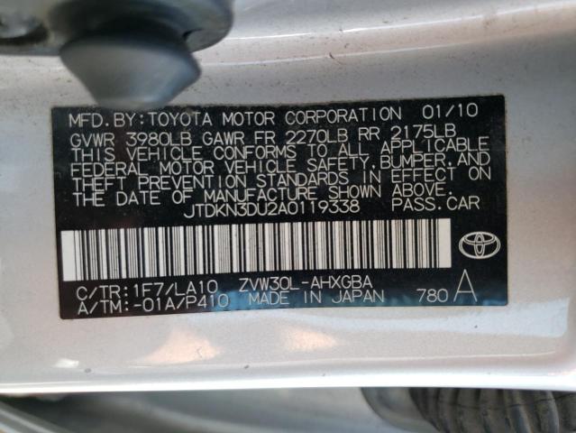 Photo 11 VIN: JTDKN3DU2A0119338 - TOYOTA PRIUS 