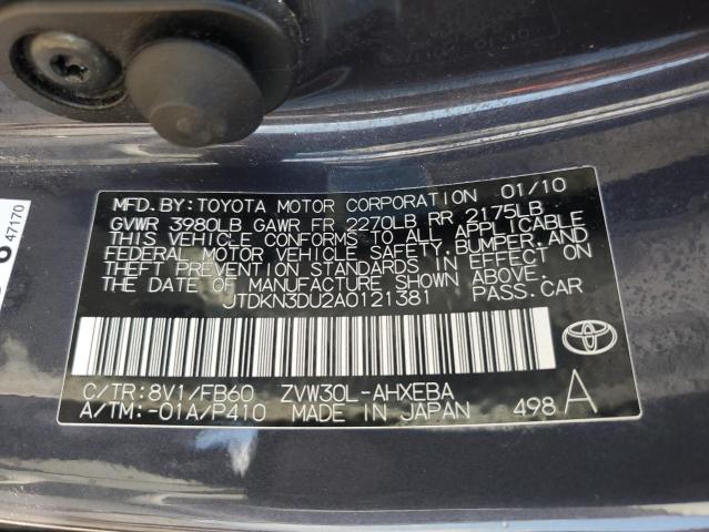 Photo 11 VIN: JTDKN3DU2A0121381 - TOYOTA PRIUS 