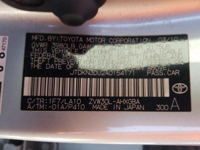 Photo 9 VIN: JTDKN3DU2A0154171 - TOYOTA PRIUS 