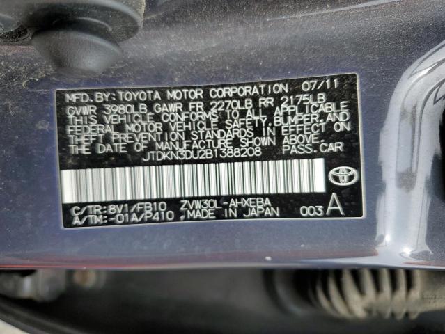 Photo 11 VIN: JTDKN3DU2B1388208 - TOYOTA PRIUS 